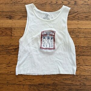 Graphic cropped tank